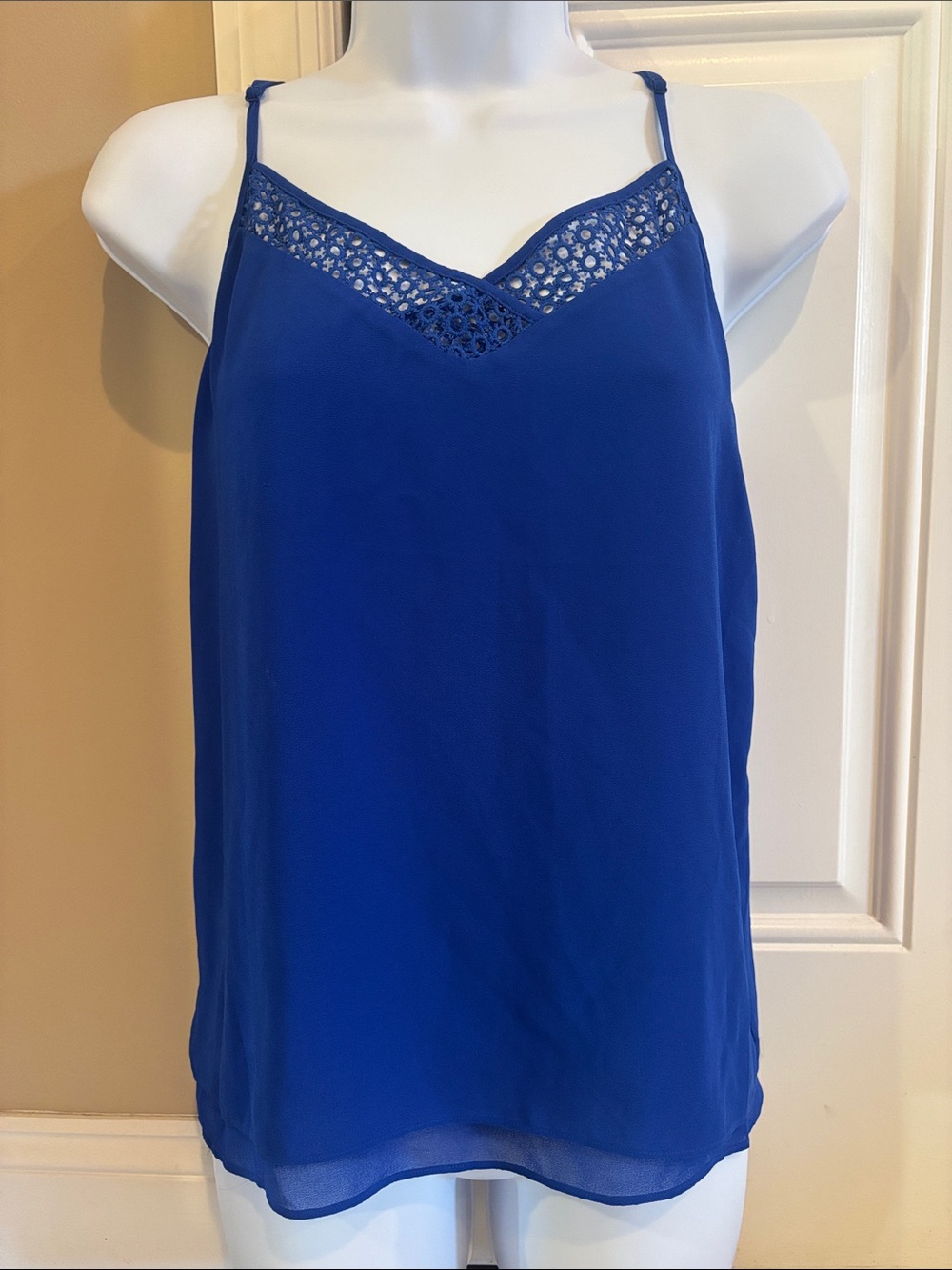 Naked Zebra Royal Blue Lace-Trim Cami